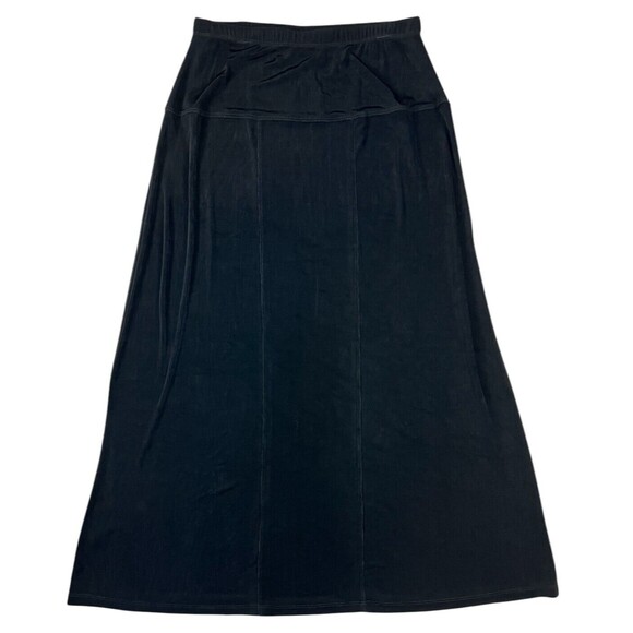 Chico's Travelers A-Line Maxi Skirt  Women's M 8-10 (1)  Black Pieced  Business - Picture 1 of 6